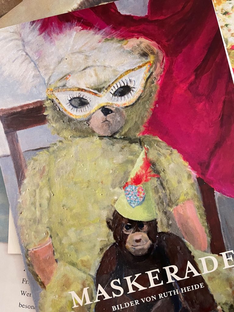 Einladung Vernissage Teddybär Maskerade